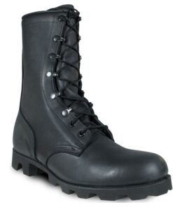 Leather Combat Boots - Panama Sole
