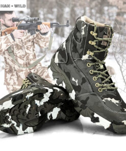 Spring Autumn Military Tactical Men Boots Camouflage Waterproof Canvas Desert Combat Ankle Boot Men's Work Army Shoes
